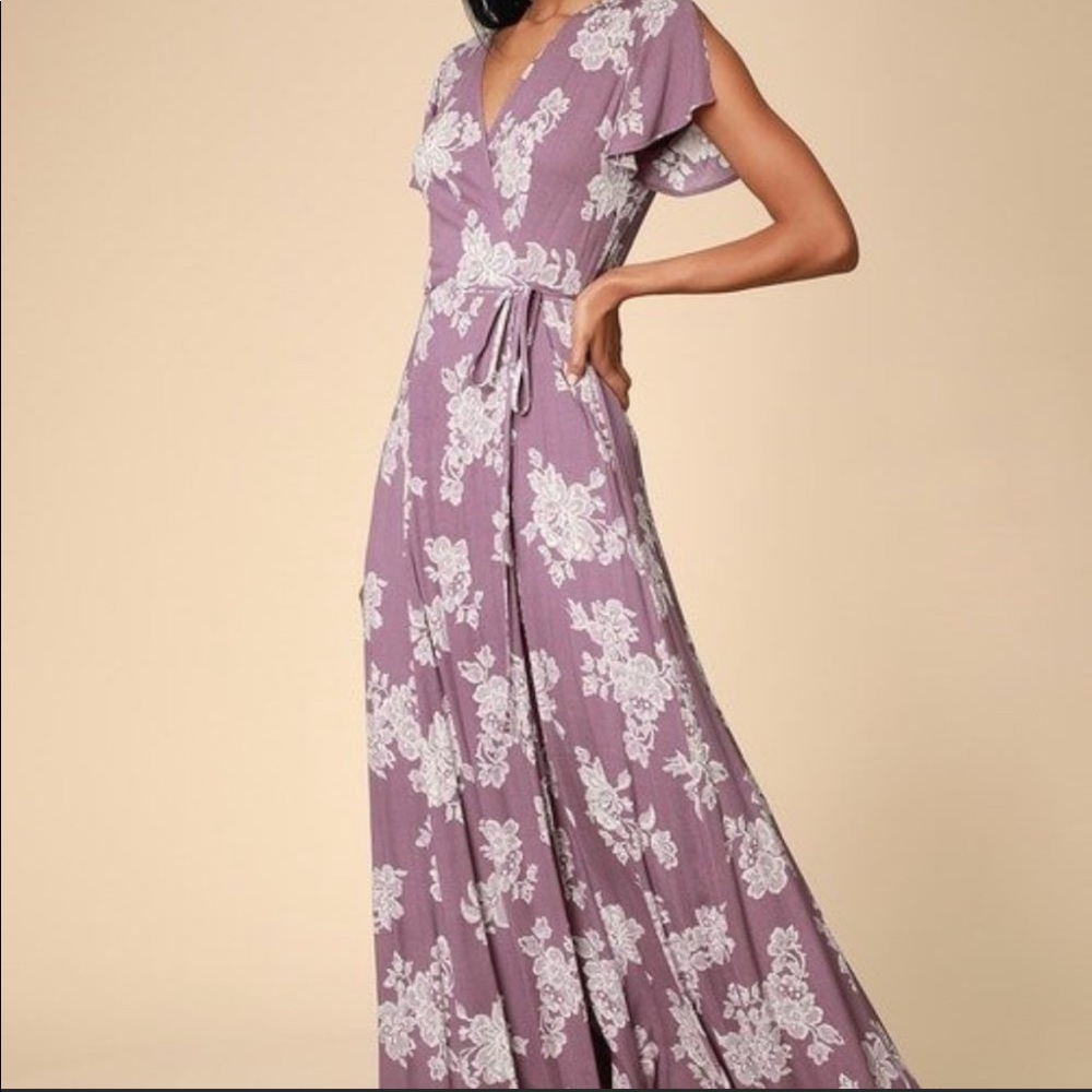 Lulu’s Purple Maxi Wrap Dress